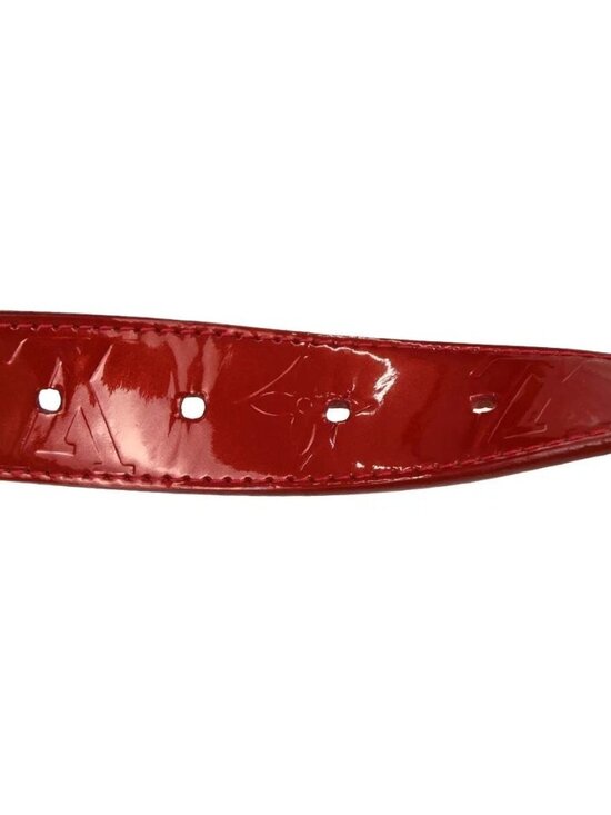 Louis Vuitton Monogram Vernis Red Ceinture Belt M6980U CA3089 #90/36 178026